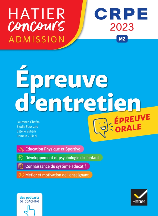 Epreuve d'entretien CRPE 2023 Epreuve orale d'admission Editions