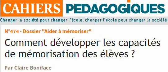 Titre comment développer les capacités de mémorisation des élèves