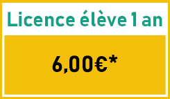 Licence élève 1 an - 6€