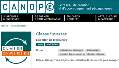 Site canopé classe inversée