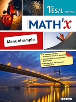 Math'X 1re ES-L - Manuel numérique simple