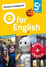E for English 5e - Anglais Ed.2017 -Manuel numérique enseignant