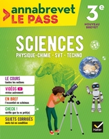 Sciences (SVT, physique-chimie, technologie) 3e brevet 2018