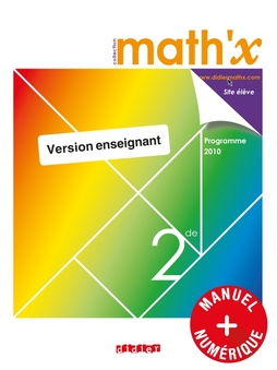 Math'x 2de (éd. 2010) - Manuel numérique premium enseignant
