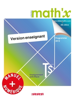 Math'x Tle S Spécifique (éd. 2012) - Manuel numérique premium enseignant