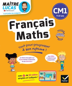 Français et Maths CM1  - Nouveau programme - Cahier de soutien avec des vidéos