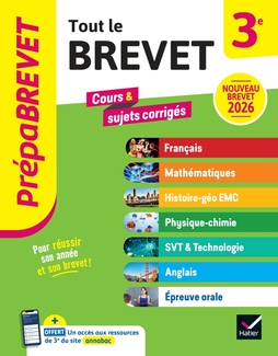 Prépabrevet - Tout le nouveau brevet 2026 - 3e (toutes les matières)