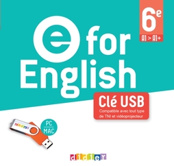 E For English - Anglais 6e - Ed. 2025 - Clé USB