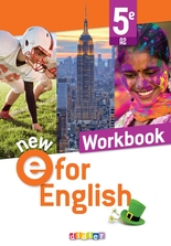 NEW E For English - Anglais 5e Ed. 2022 - Workbook