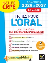 Hatier CRPE -  Fiches pour l'Oral - Tout pour réussir les épreuves d'admission - L3 - M2 - 2026/2027
