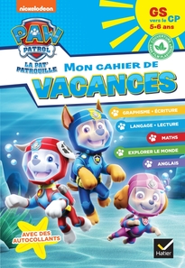 Mon cahier de vacances Pat'Patrouille 2023 GS vers le CP 5/6 ans