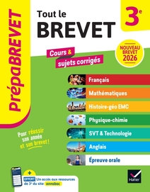 Prépabrevet - Tout le nouveau brevet 2026 - 3e (toutes les matières)